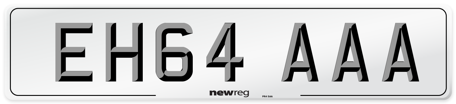 EH64 AAA Number Plate from New Reg